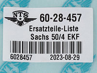 Reservdelskatalog fr Sachs 50/4 EKF