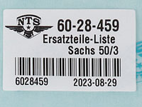 Reservdelskatalog fr Sachs 50/3